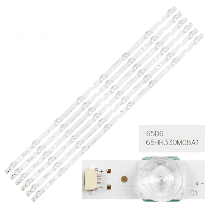 Kit barete TCL 65" - 6 barete x 8 leduri - 6V - 615mm, JL.D65081330-365AS-M_V03/65D6, 65HR330M08A1 / 4C-LB6508-HR02J/01. Barete TCL 65" - 6 barete x 8 leduri - 6V - 615mm, JL.D65081330-365AS-M_V03/65D6 , cod93