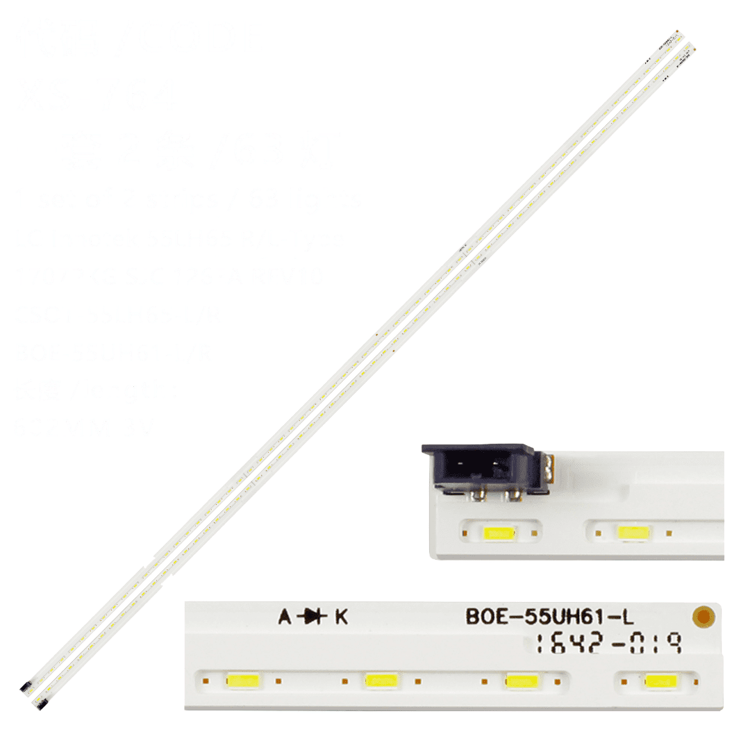 Set barete LG 55UH625V, 55LH6047, 55UH615V, 55UF770V, 55LH630V, BOE-55UH61-L/R, CSOT-55LH65-L/R. Barete LG 55UH625V, 55LH6047, 55UH615V, 55UF770V, 55LH630V, BOE-55UH61-L/R, cod72 - imagine 2