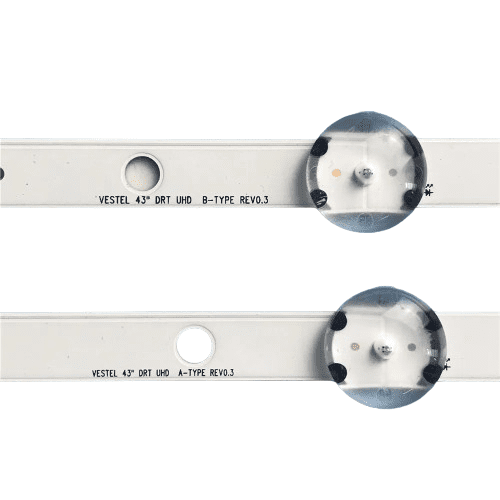 Set barete led NEI, Vestel 43 inch 43NE5505 43" DRT UHD A/B TYPE REV0.3, 17DLB43VER3 , 2 barete x 8 led + 2 barete x 9 led cu banda dubla adeziva Barete led NEI 43NE5505 , Vestel 43 inch 43" DRT UHD A/B TYPE REV0.3, 17DLB43VER3 , 2 barete x 8 led + 2 barete x 9 led , cu banda dubla adeziva cod01 - imagine 3