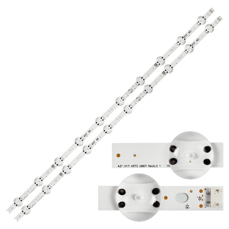 Kit Premium de Barete LED pentru Televizor LG 43 inch 43UJ654T 43UJ654V 43UJ655V 43UJ6560 43UJ6565 43UJ656T 43UJ6600. Barete led Lg 43" set 2buc 6916L-2867F 6916L-2867G, LG 43UJ654T 43UJ654V 43UJ655V 43UJ6560 43UJ6565 43UJ656T 43UJ6600 , cod 30